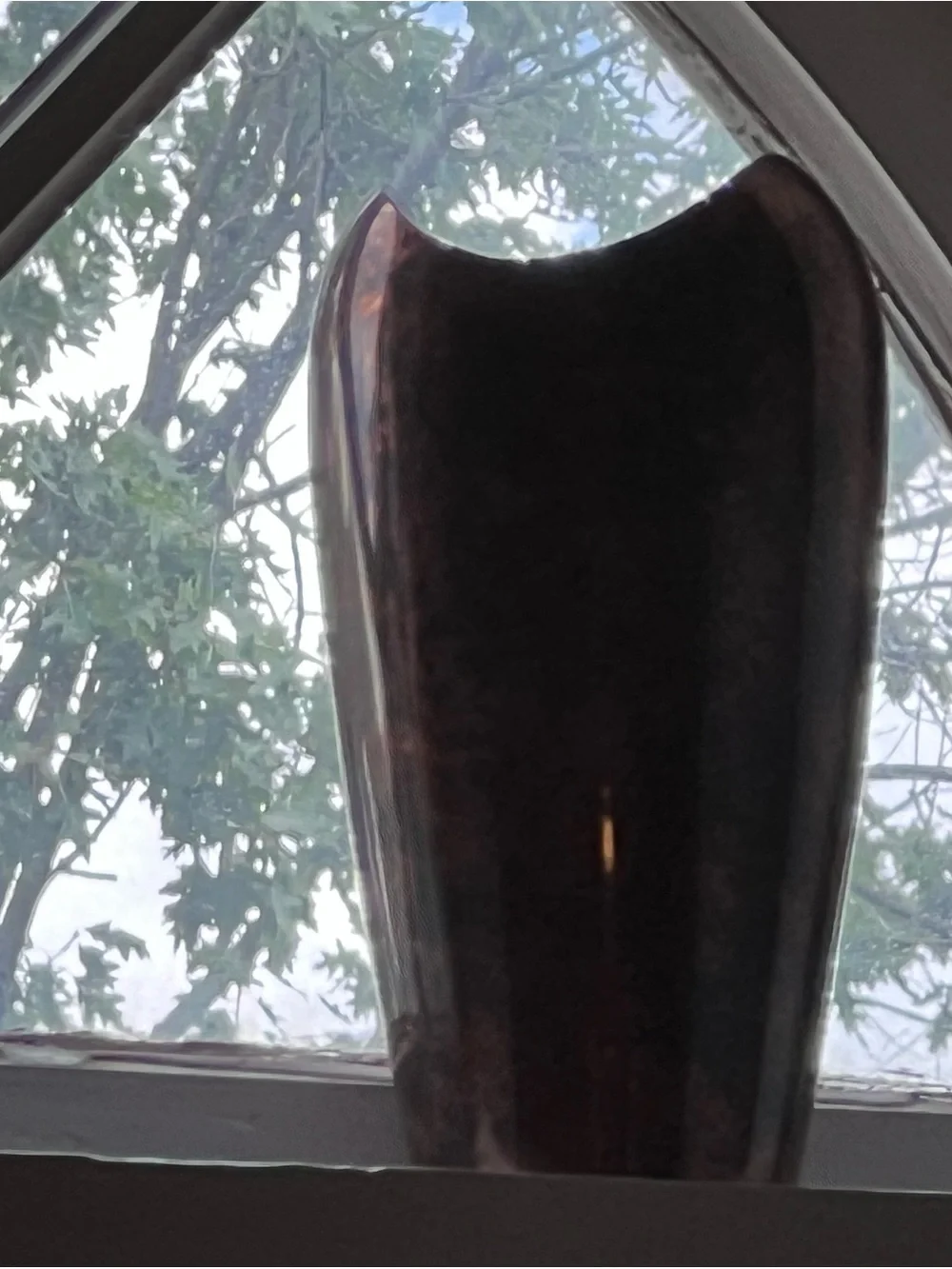 Nambe Decorative Dark Brown Ceramic Vase Set (2)